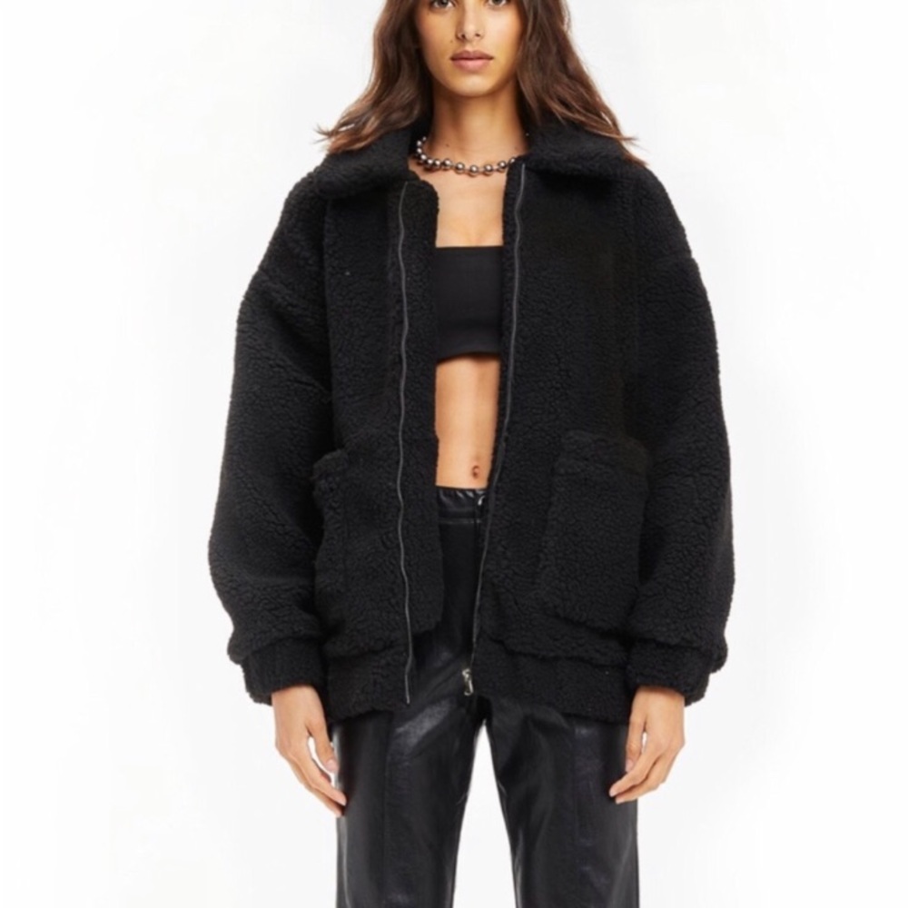 I.AM.GIA Black Pixie Teddy Coat
